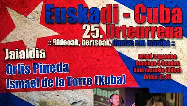 IBAIZABAL: Euskadi-Kuba elkartearen 25. urteurrena igandean Bilbon