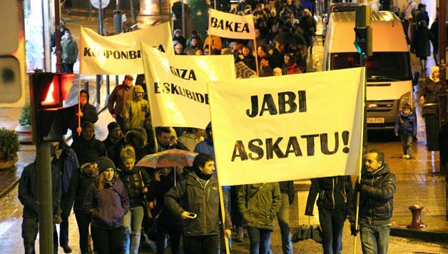 IBAIZABAL: Jabi Carballidoren aldeko manifestazioa Barakaldon