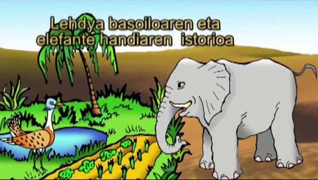 GAUR EZ DAGO ESKOLARIK: Lehdya basoiloa eta elefantea