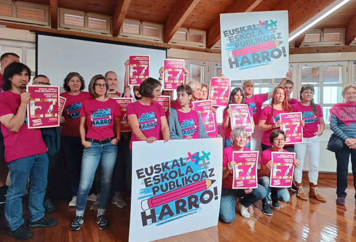 Euskal Eskola Publikoaz Harro taldeak Hezkuntza Legearen kontrako manifestaziora deitu du  larunbaterako