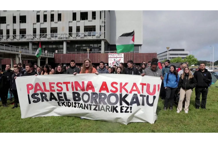 Hego Euskal Herriko ikasleak mobilizazioak egiten hasi dira Palestinarekin elkartasuna adierazteko